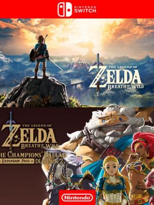 The Legend of Zelda Breath of the Wild and The Legend of Zelda Breath of the Wild Expansion Pass Bundle - Nintendo Switch